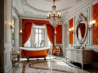 Bathroom in a modern style. Luxurious interior