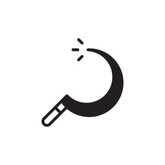 Sickle vector icon. Scythe flat sign design. Farmer knife symbol pictogram. Agriculture garden tool sickle UX UI icon