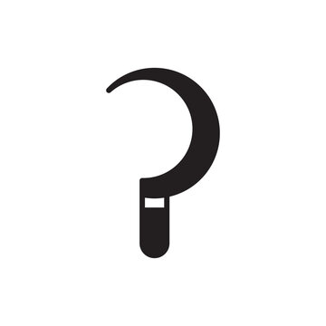 recommend clip art: Sickle vector icon. Scythe flat sign design. Farmer knife symbol pictogram. Agriculture garden tool sickle UX UI icon
