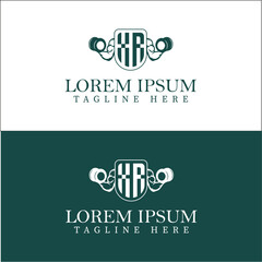 XR initial monogram for fitnes or gym logo with creative style design.