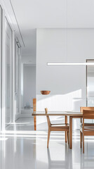 Fototapeta na wymiar Chic modern interior with minimalist elegance