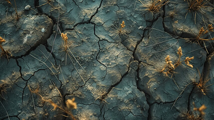 Tierra agrietada por la sequía