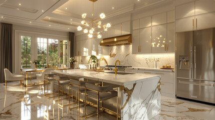 Lavish Kitchen Dreams: Gilded Touches and Sputnik Sparkle
