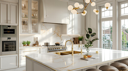 Lavish Kitchen Dreams: Gilded Touches and Sputnik Sparkle
