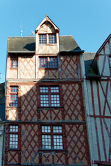 Maison à pans de bois place Saint-Pierre à Saumur - Maine et Loire - France
