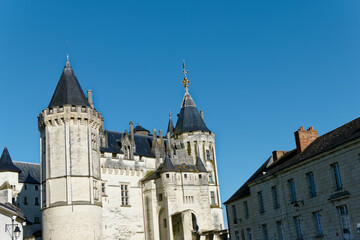 Fototapeta na wymiar Donjons du château de Saumur dans le Maine et Loire - France