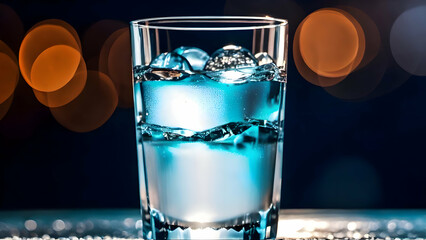 glass, water, drink, ice, cold, liquid, clear, isolated, white, blue, beverage, transparent, clean, cube, drop, cool, wet, fresh, refreshment, splash, bubble, object, healthy, freshness, pouring