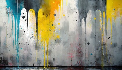 Illustration of Concrete Wall Texture with dripping paint.
