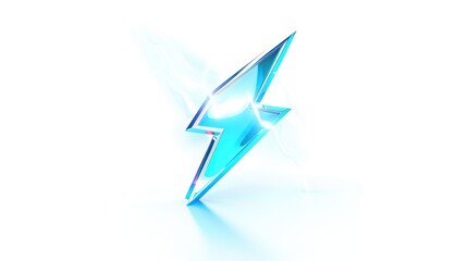 blue lightning symbol on a white