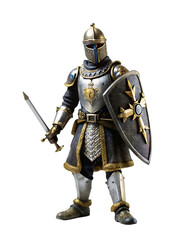 Isolated transparent background medieval knight armor