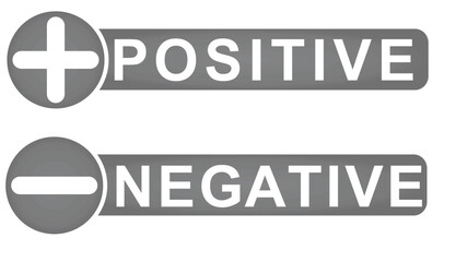 Positive and negative icon. vector