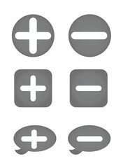 Positive and negative icon. vector