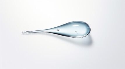 drop of water on a white background, realistic photo сreated with Generative Ai