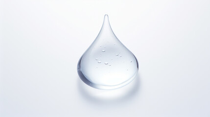 Fototapeta premium drop of water on a white background, realistic photo сreated with Generative Ai