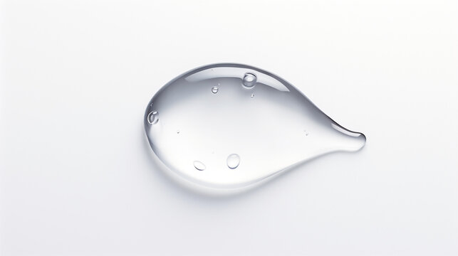 drop of water on a white background, realistic photo сreated with Generative Ai