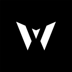 Letter W minimalist logo and icon design