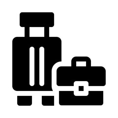suitcase glyph icon