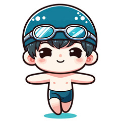 cute swimmer  Illustrator Artwork