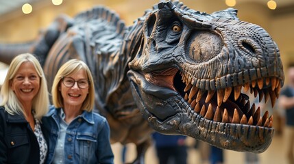 Smiles with History: A Moment with T-Rex