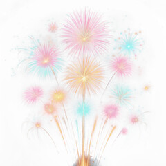 fireworks isolate PNG transparent background