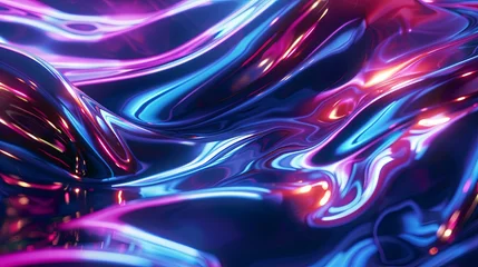 Kussenhoes blue and purple wave background © Sania