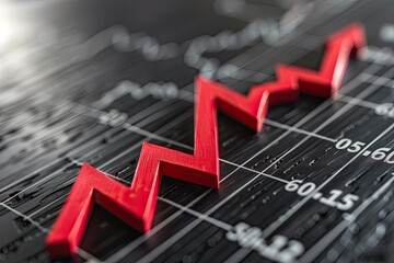 Mortgage Graph with Ascending Price Arrow