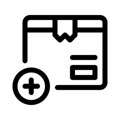 Fototapeta premium add product line icon