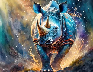 Poster rhino, rhinoceros, animal, spirit, shamanism, personal, companion, animal form, loyal, personal companion, loyal companion, © Gabriella88