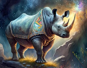 Obraz premium rhino, rhinoceros, animal, spirit, shamanism, personal, companion, animal form, loyal, personal companion, loyal companion,