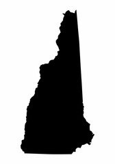 New Hampshire silhouette map