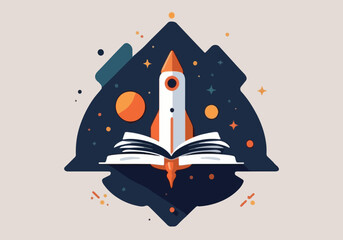 Skyward Ventures. Versatile Rocket Ship Icons for Business, Education, and More. Flat Illustration.