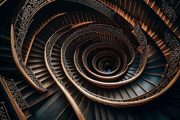 abstract spiral staircase