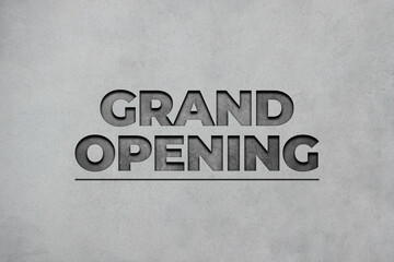 Grand Opening. Grand Opening typography font.