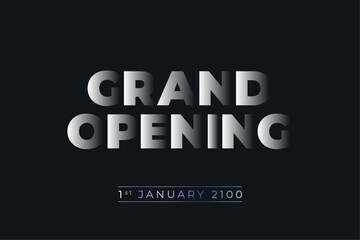Grand Opening. Grand Opening typography font.