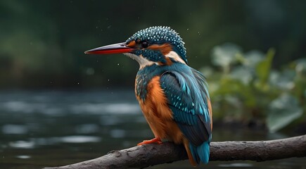  close-up image of a kingfisher, 