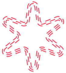 Star dashed line. Vector illustration.	