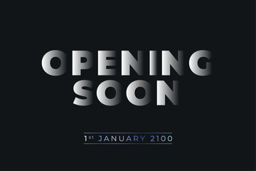 Opening Soon. Opening soon typography font.