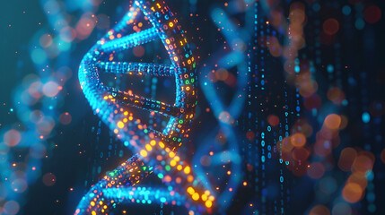 Future of Healthcare, The Symbiotic Relationship between Artificial Intelligence and Genetics in Advancing Medicine, ai generated - obrazy, fototapety, plakaty
