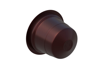 One coffee capsule isolated on white background. 3d render