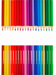 Colorful frame from pencils
