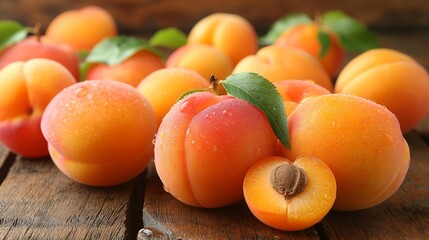 fresh tasty apricots