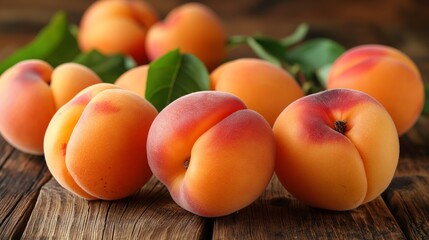 Naklejka na ściany i meble fresh tasty apricots