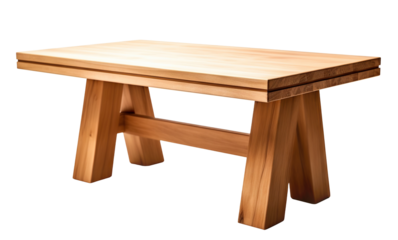 Wooden table, cut out