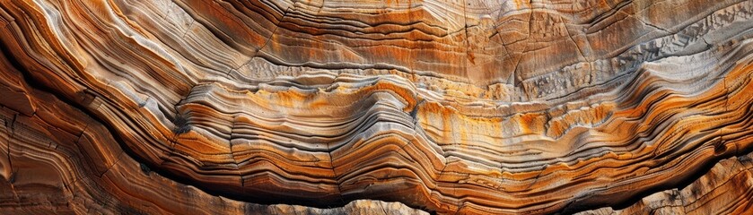 The mesmerizing patterns of a geological formation revealing the earths history - obrazy, fototapety, plakaty