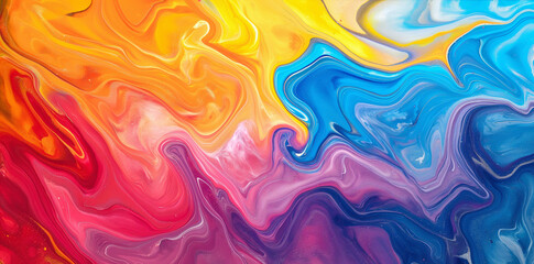 Colorful abstract background with swirling paint patterns