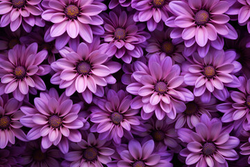 Obraz premium purple flowers, top view, background сreated with Generative Ai