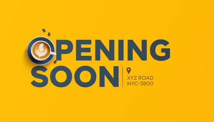 Opening Soon. Opening soon typography font.