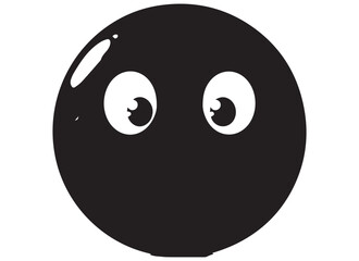 Obraz premium black silhouette funny face gesture emoji vector