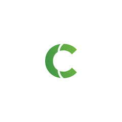 Vector logo initial C minimalist abstract design