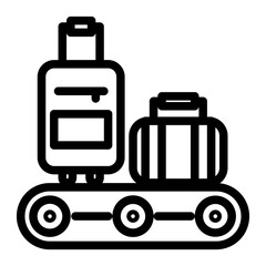 Conveyor icon in outline style